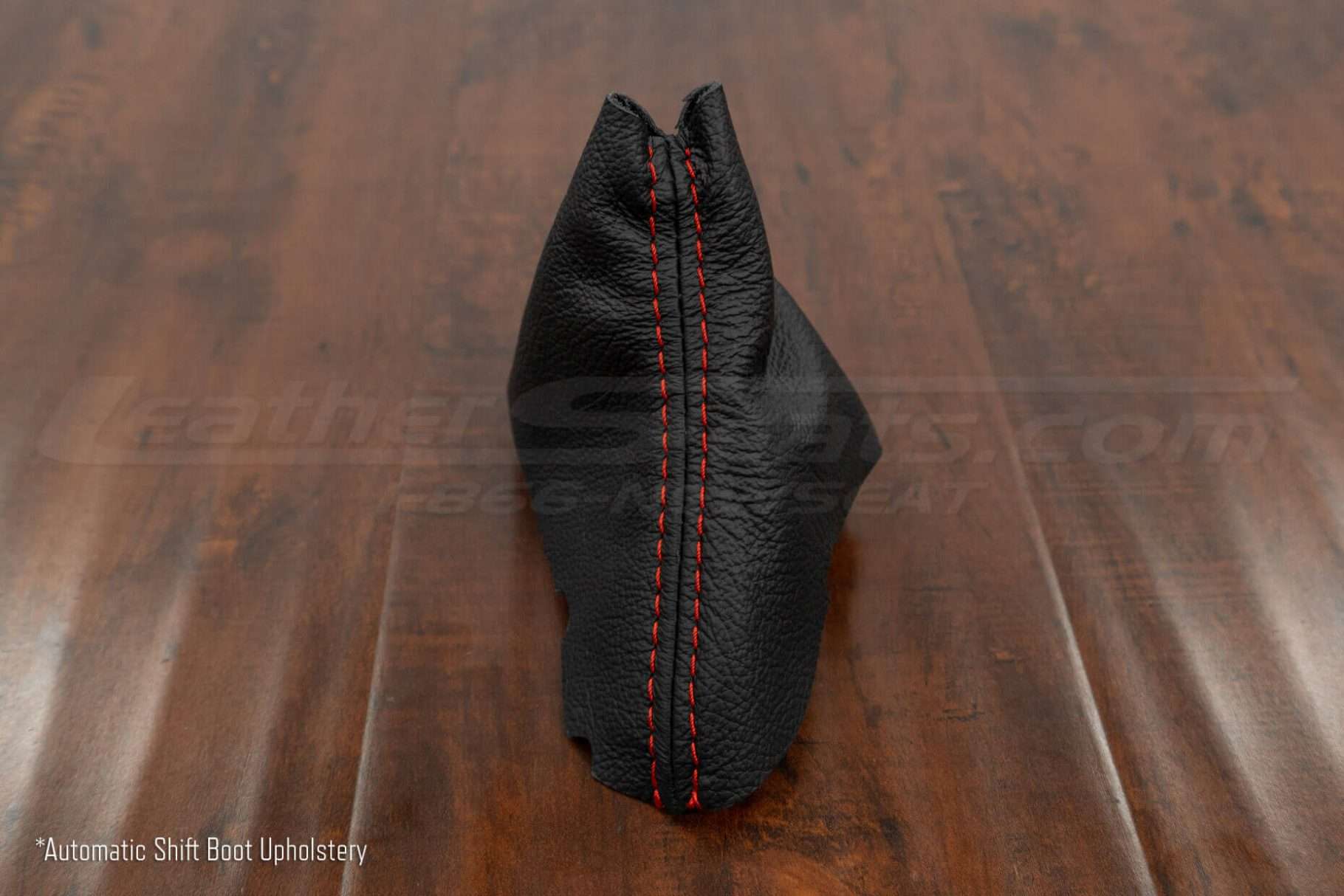 Custom black leather shift boot for chevrolet camaro
