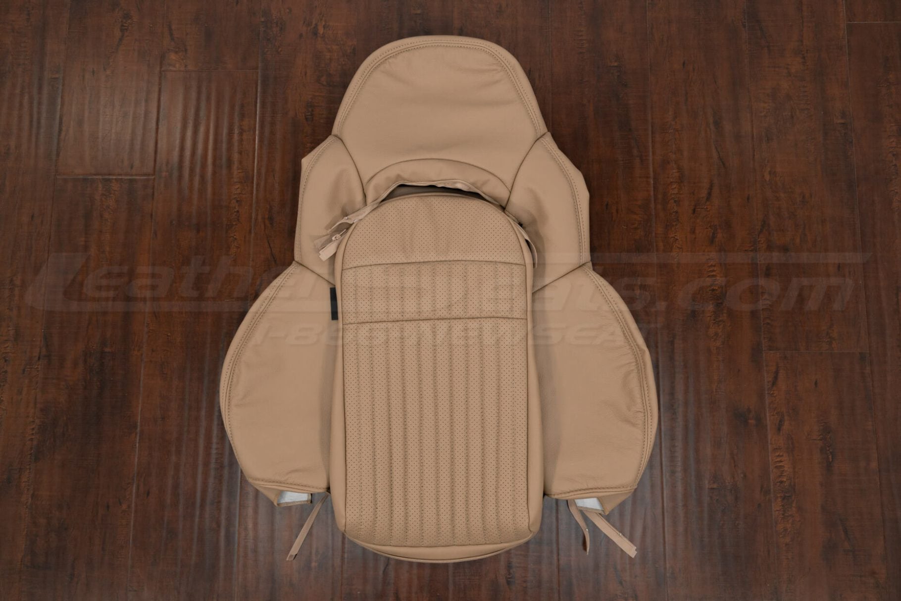 1997-2004 Chevrolet C5 Corvette leather backrest upholstery in bisque with perforated inserts