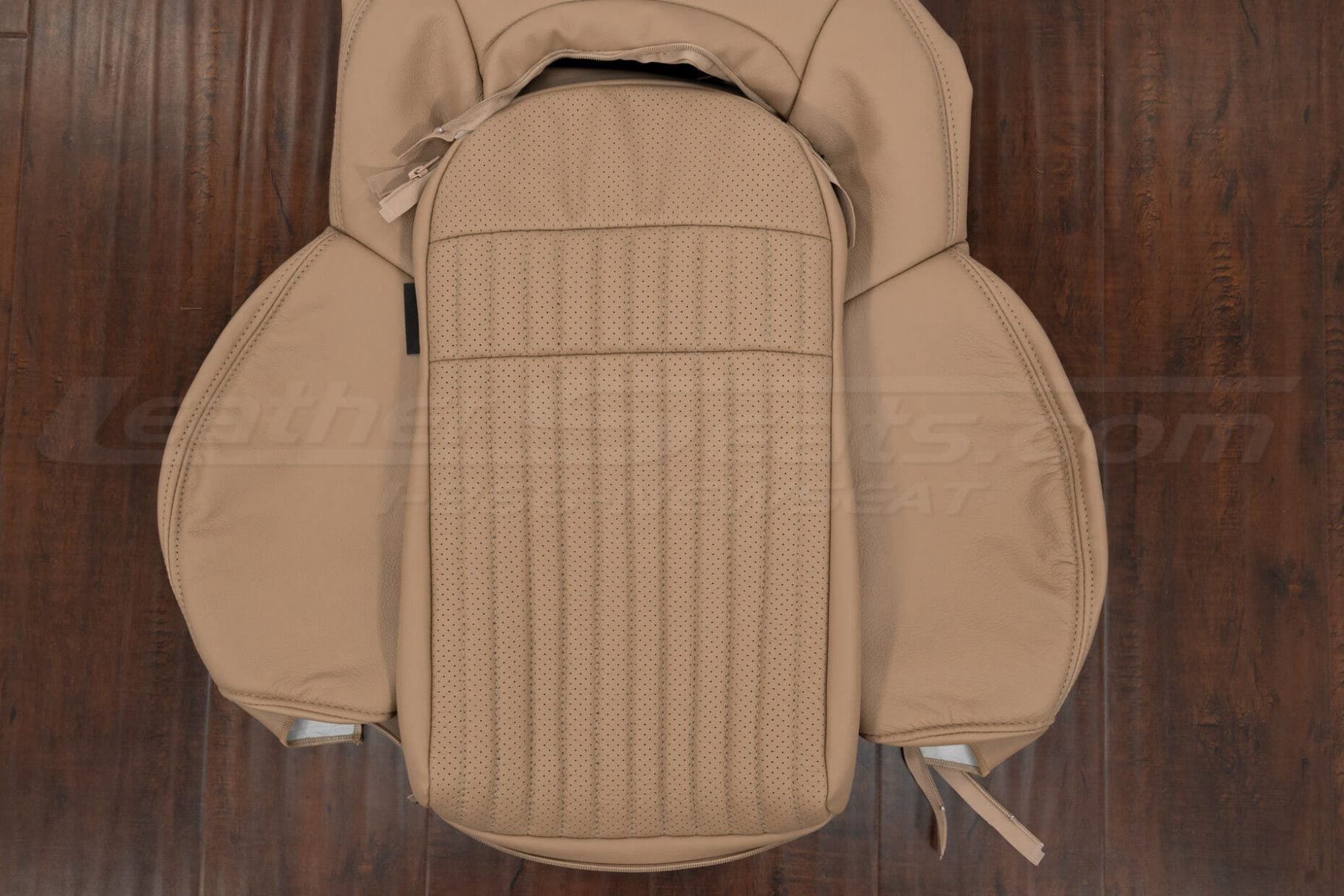 Perforated insert section of chevy corvette backrest cover