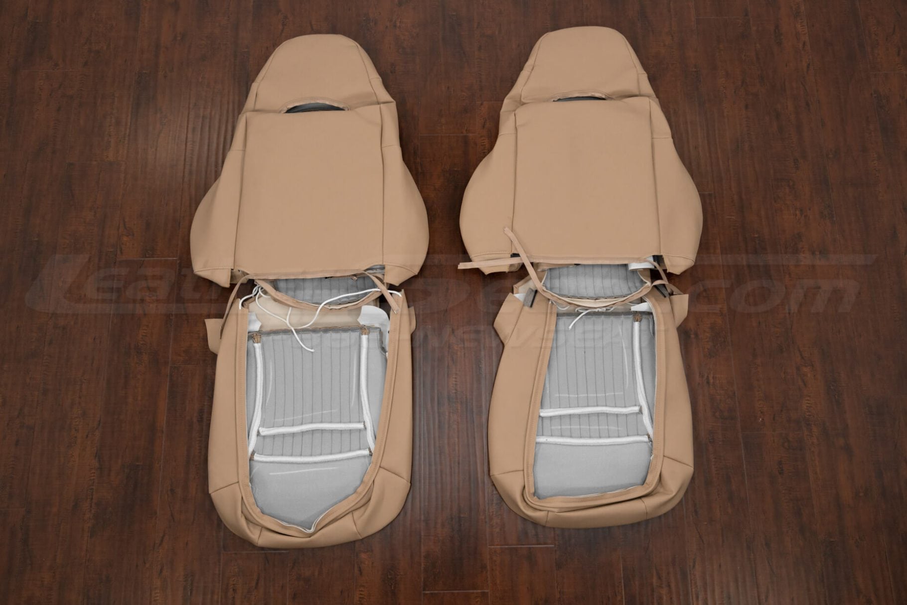 Front seat c5 corvette leather kit flipped