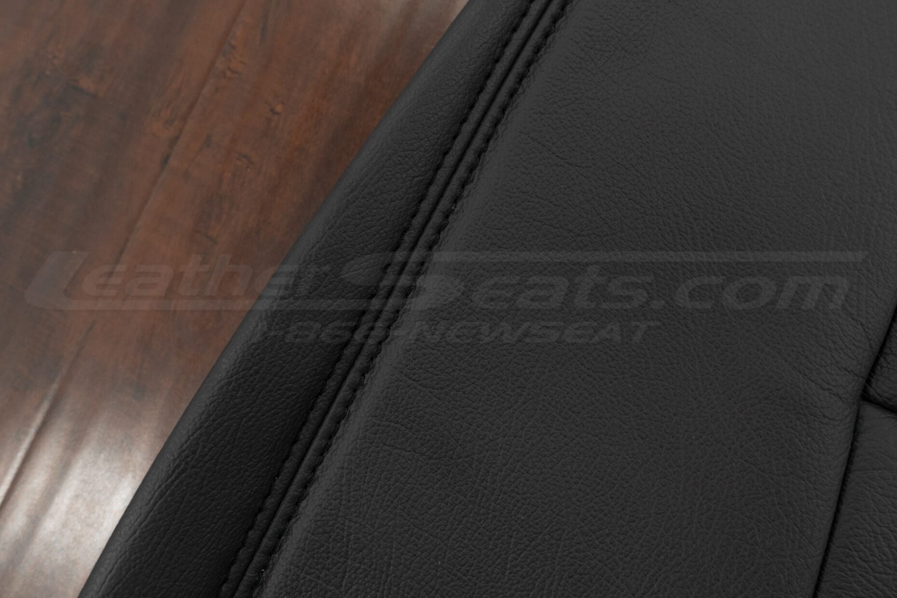 Dark Graphite double-stitching on matching dark graphite leather