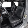 2020-2025 Jeep Gladiator/Wrangler Aftermarket leather seat interior kit - Black/Black Quilted Alcantara - Front seats installed