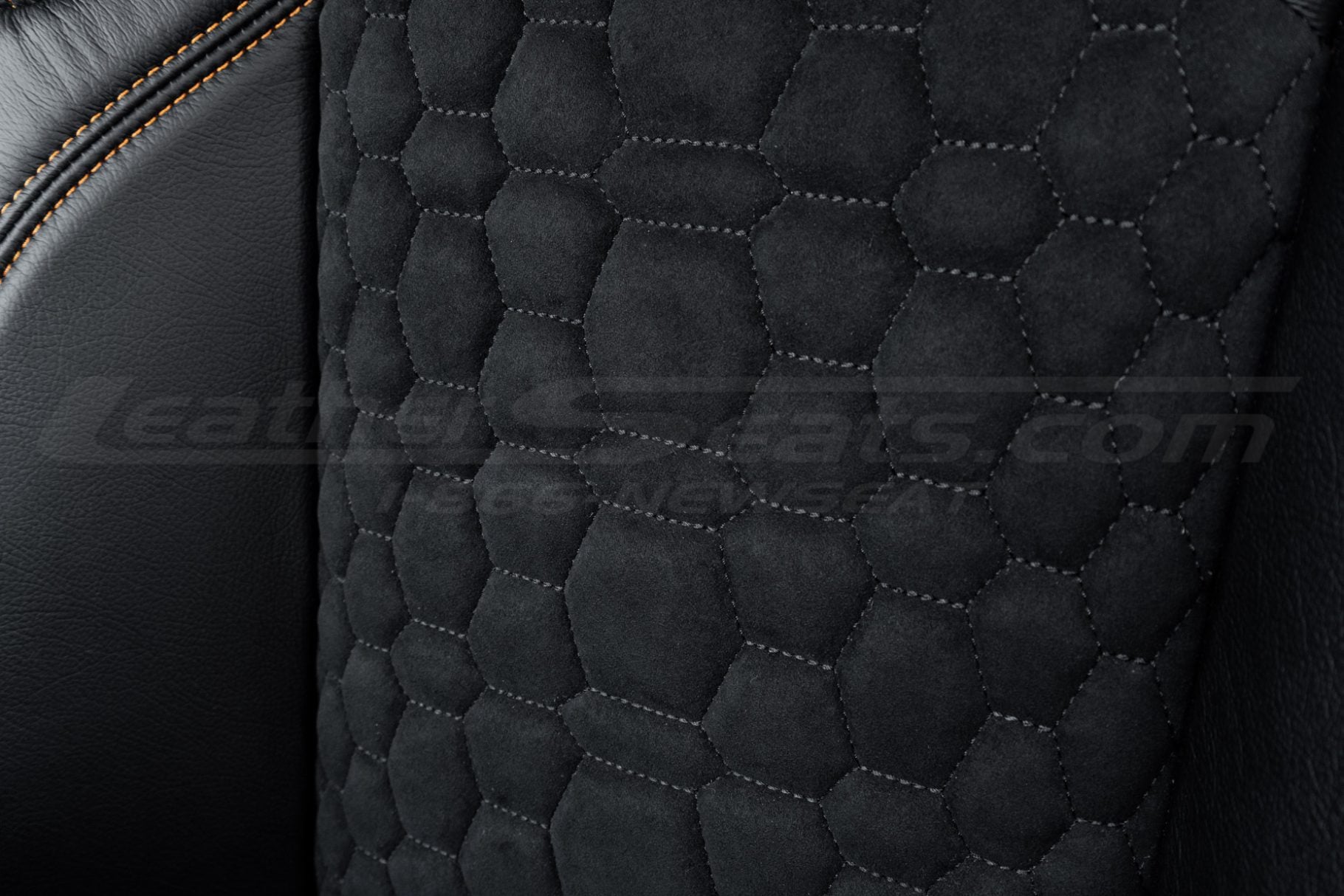 Mojava Hex black alcantara close-up