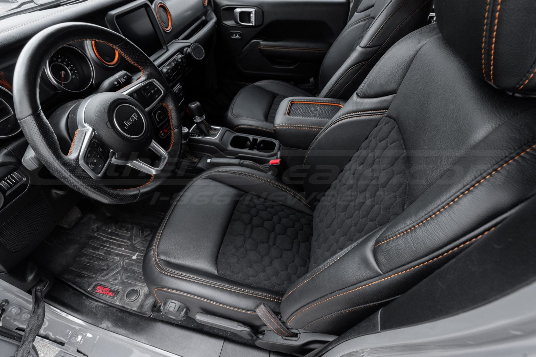 Mojava Hex black alcantara body section