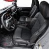 2020-2025 Jeep Gladiator/Wrangler Aftermarket leather seat interior kit - Black/Black Quilted Alcantara - Front seats installed