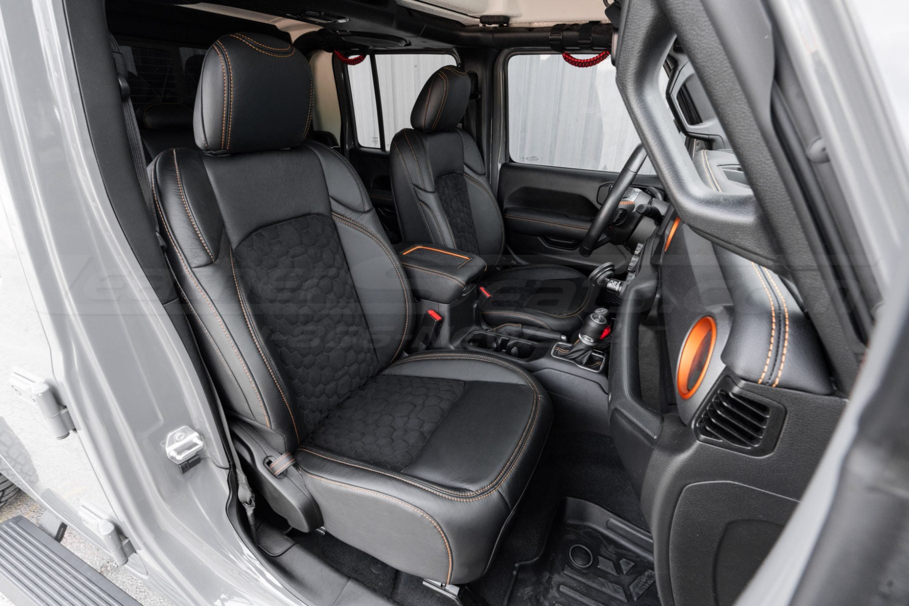 2020-2025 Jeep Gladiator with installed quilted leather seats - front passenger