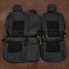 2020-2025 Jeep Gladiator aftermarket leather seat kit in Black with Black Alcantara and Mojava Hex Body - Rear seat upholstery