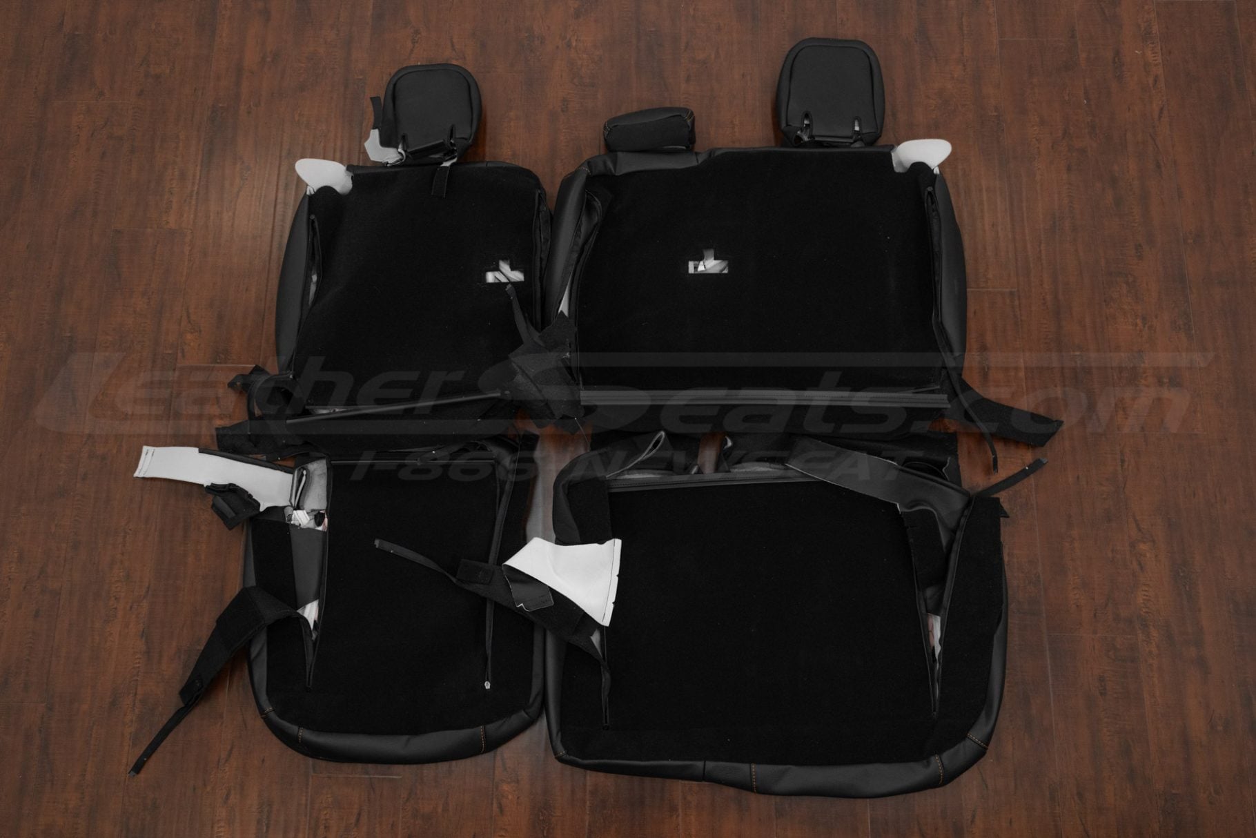 Jeep Gladiator rear seat leather upholstery flipped