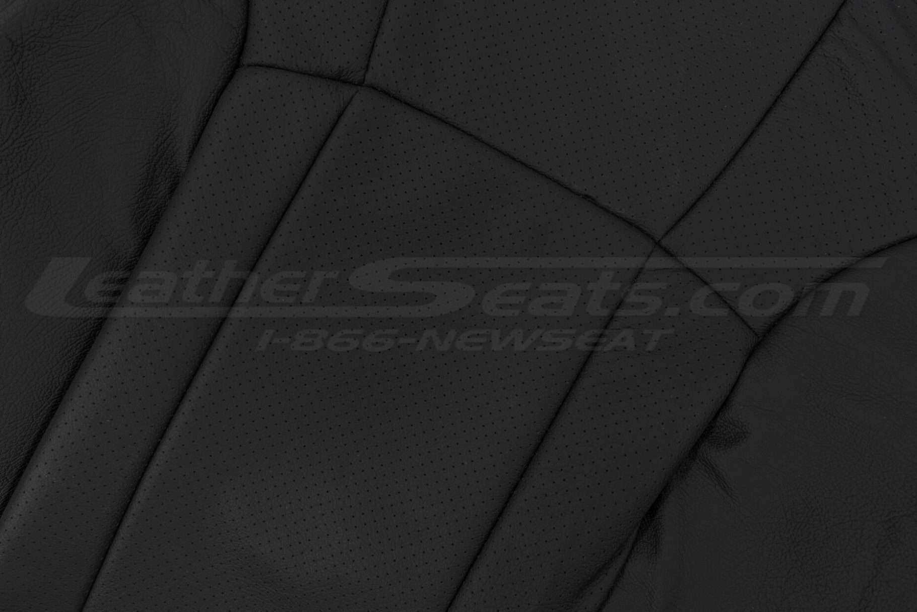Perforated Body section close-up on Subaru Outback leather backrest upholstery