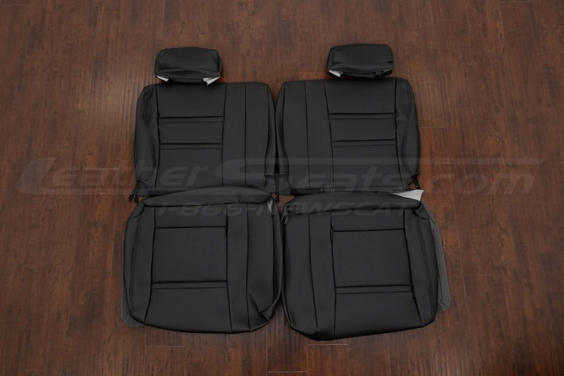 Third row leather upholstery in black for toyota landcruiser