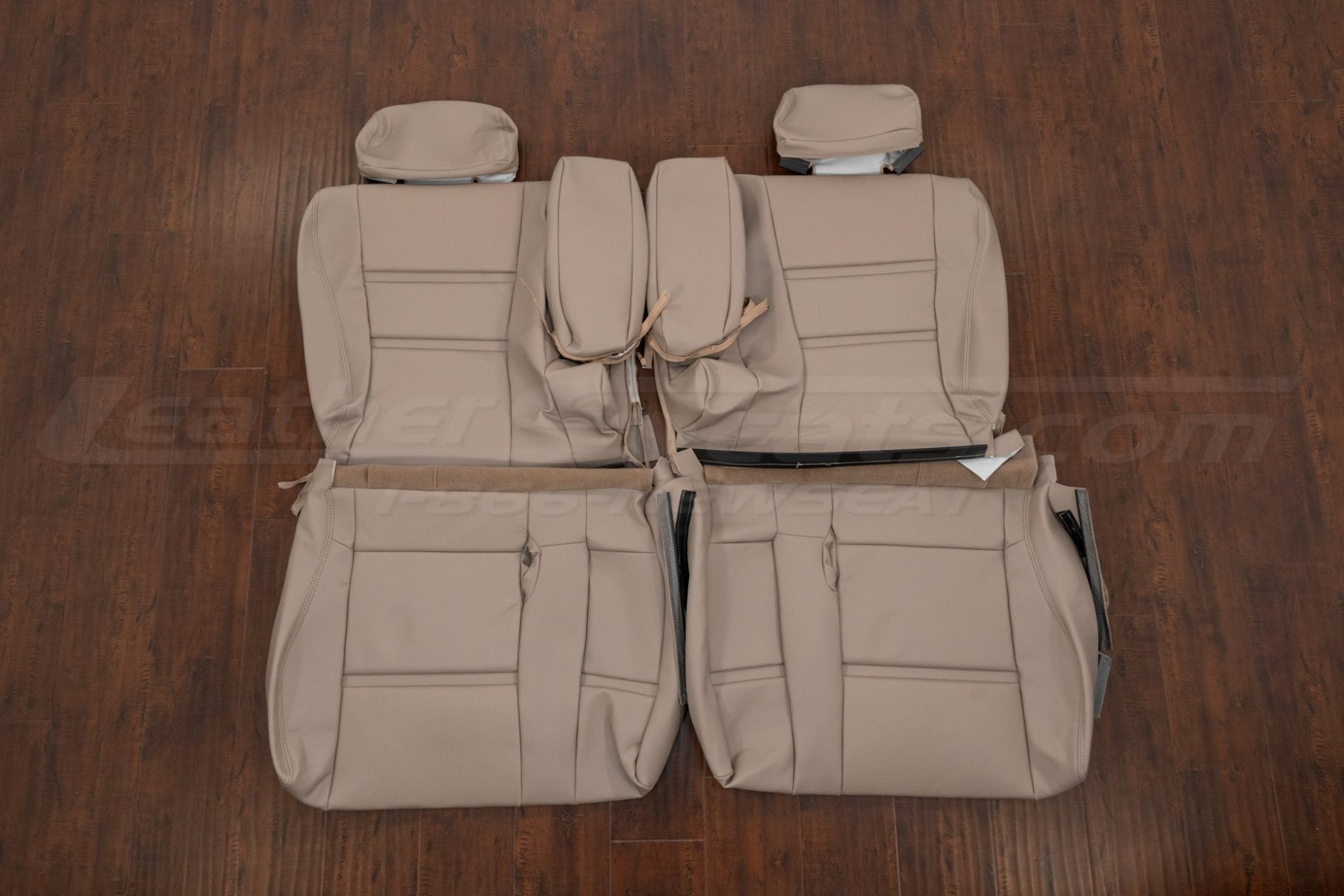1994-1997 Toyota Landcruiser Leather Seat Upholstery Kit - Adobe - Middle seats with armrests