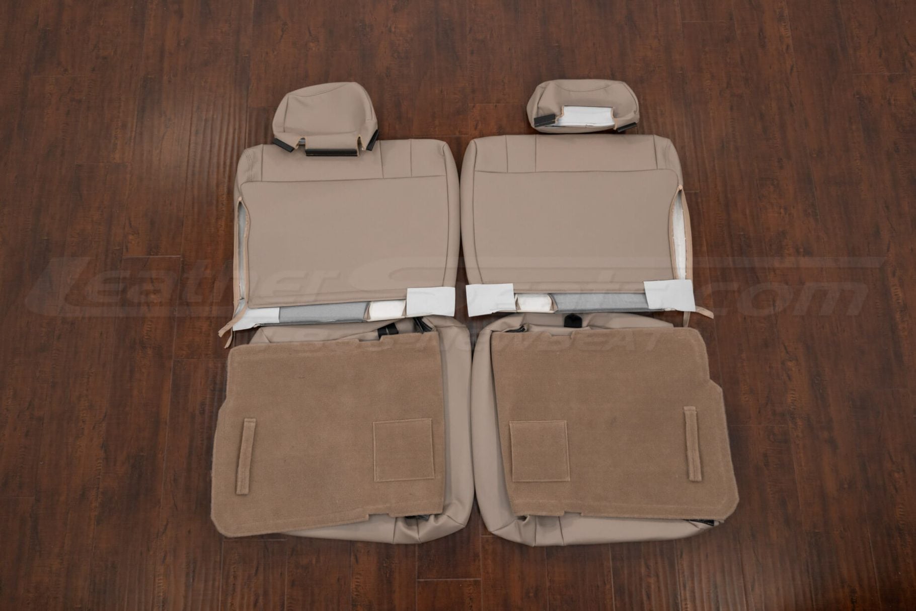 1994-1997 Toyota Landcruiser Leather Seat Upholstery Kit - Adobe - Middle seats flipped