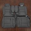 Aftermarket leather light grey middle row upholstery for toyota landcruiser