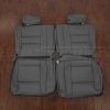 1994-1997 toyota landcruiser aftermarket leather seat covers - light grey - third row upholstery