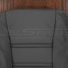 Upper section of aftermarket leather backrest upholstery