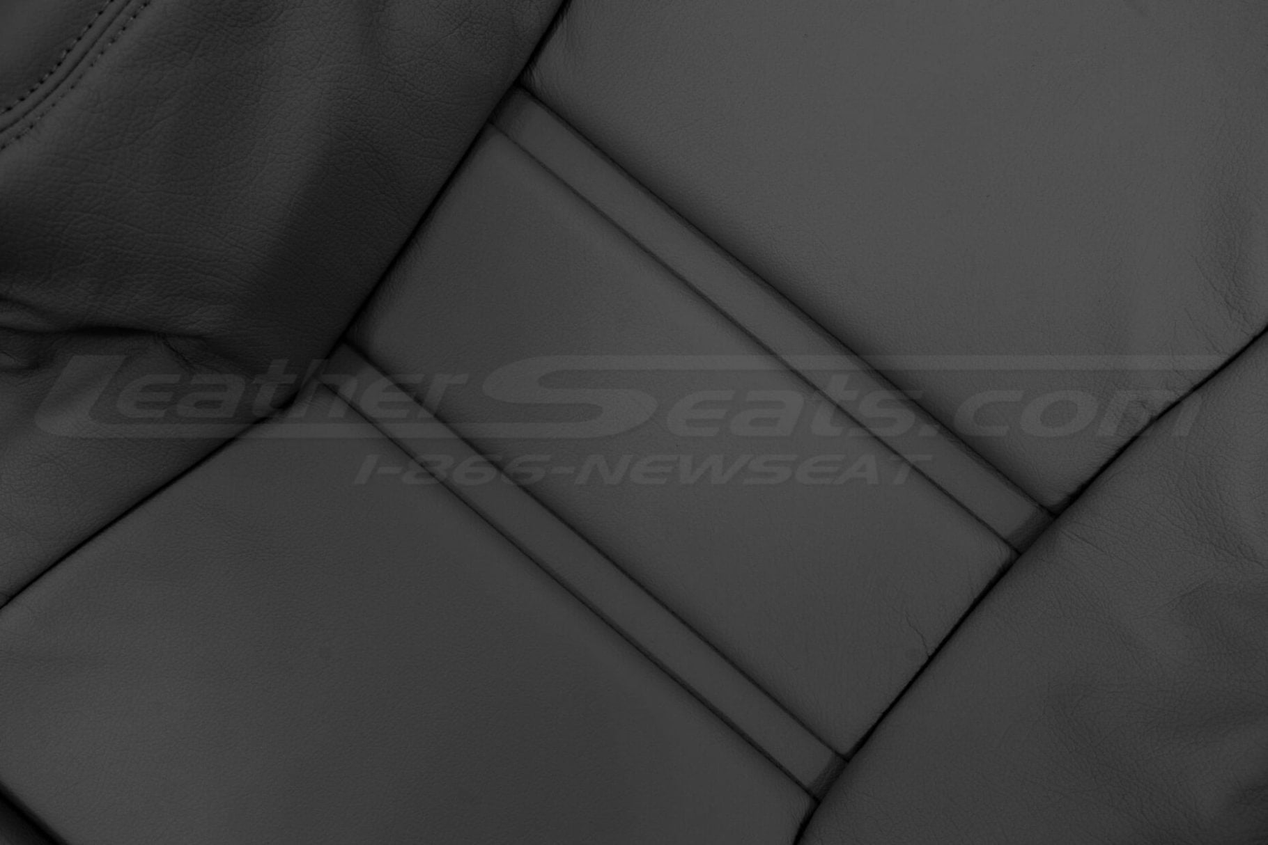 Light Grey leather texture on backrest close-up