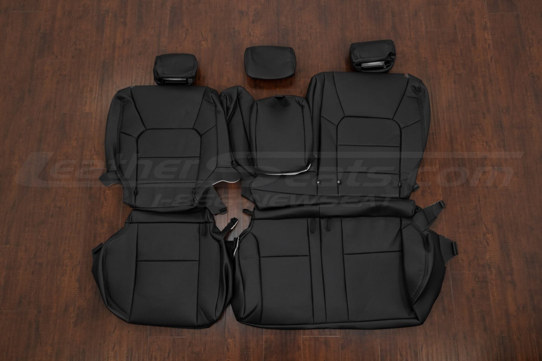 2009 Honda Pilot EX leather seat covers in black - middle row upholstery with armrest