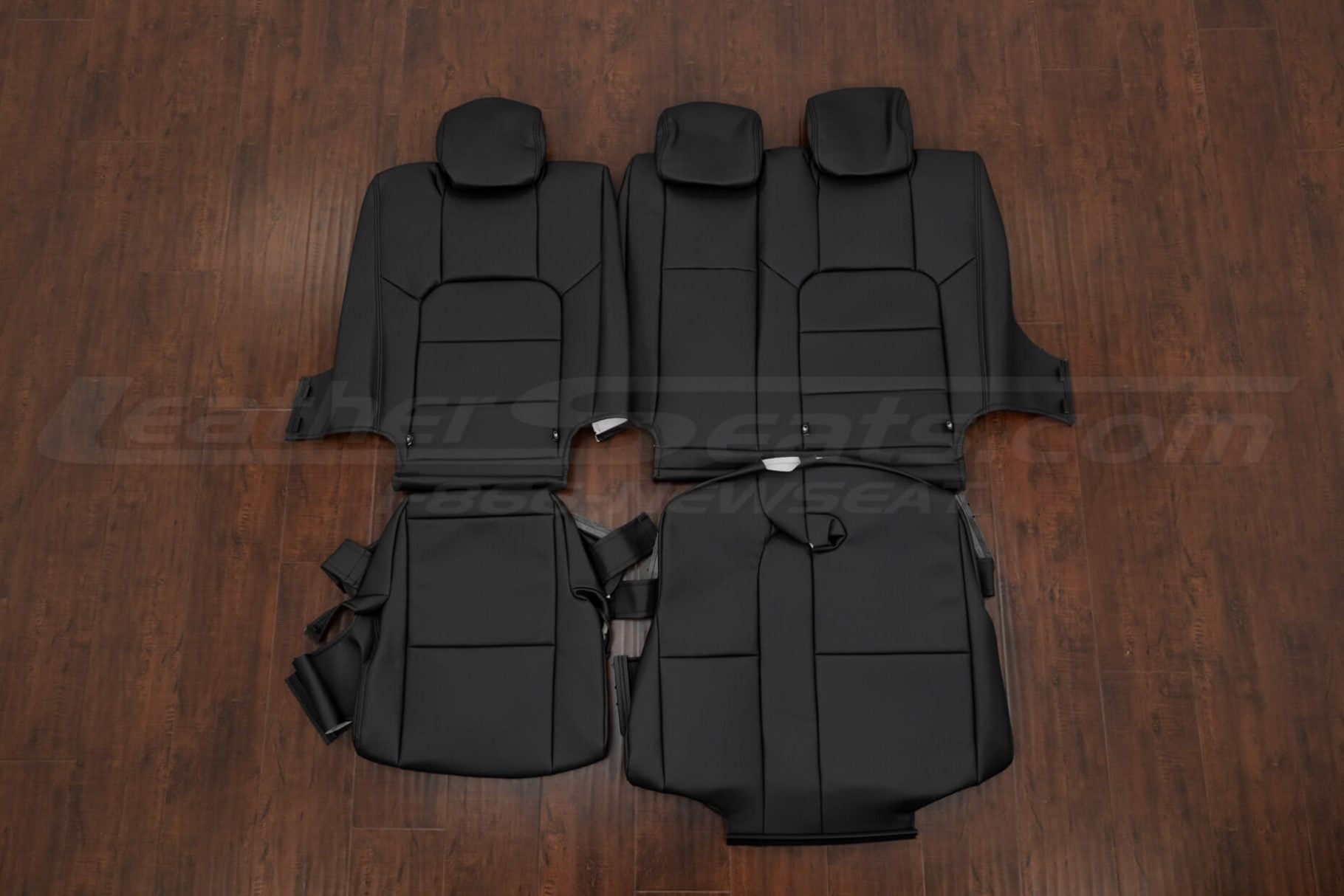 2009-2011 aftermarket honda pilot leather seat covers - Black - third row upholstery