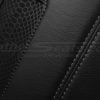 Contrast Smoke stitching on Black leather for sanctum consoles