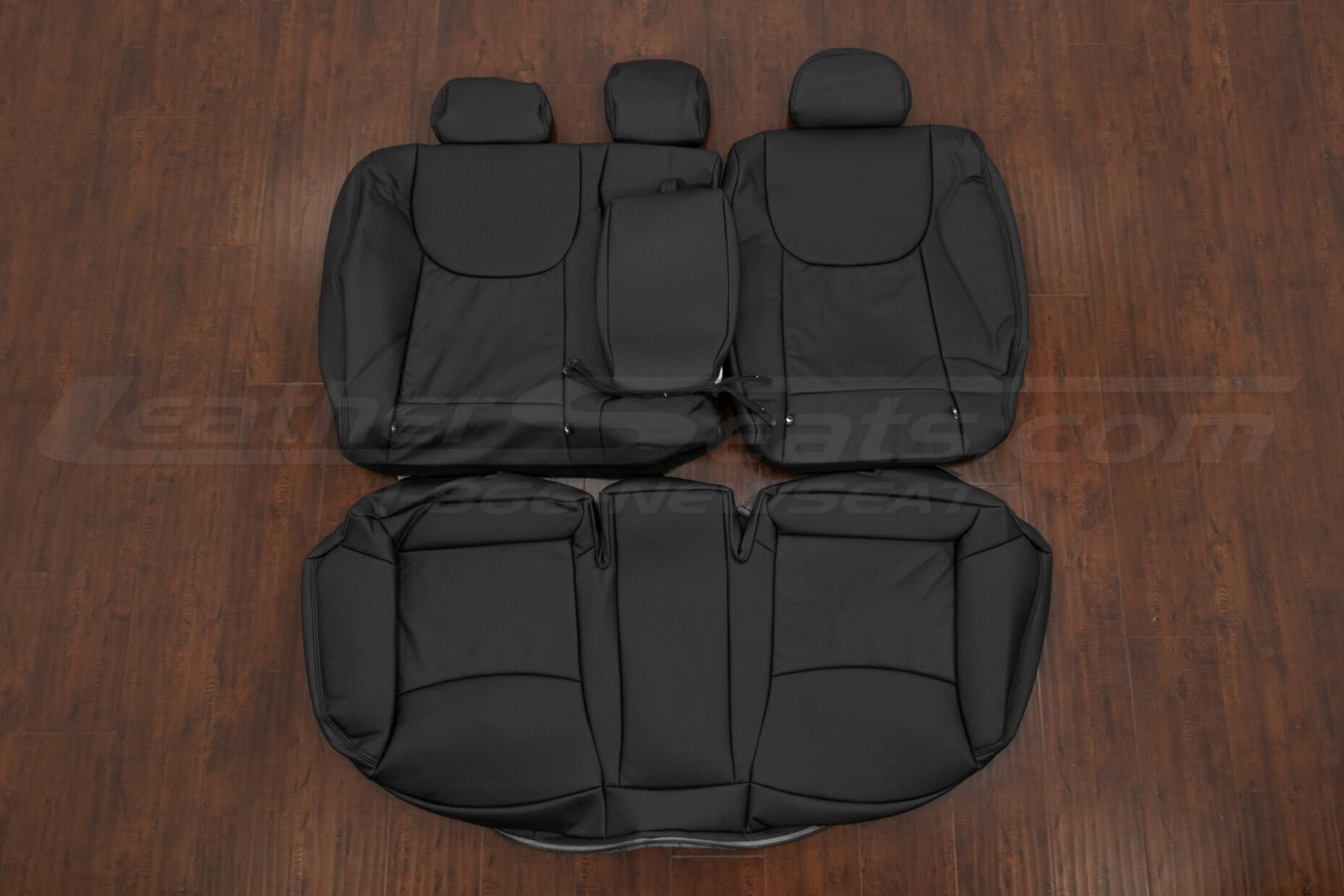 2011-2016 Hyundai Elantra Premium leather seat kit - Black - Rear seats with armrest