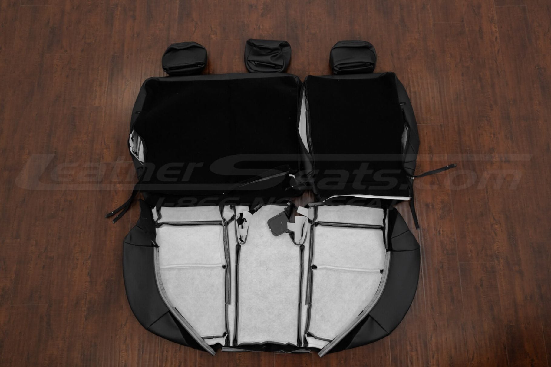 2020-2025 Kia Soul Rear seat leather uphosltery flipped with black carpet