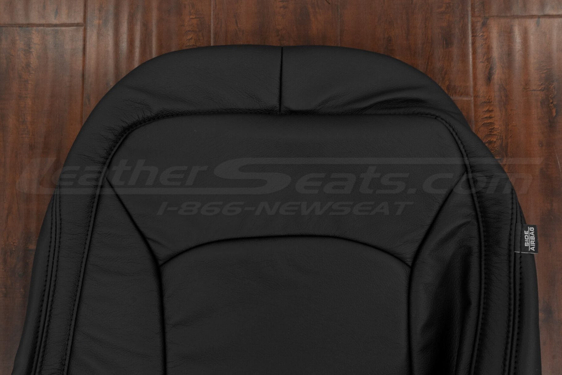 Upper section of leather backrest cover