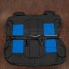 Rear seat leather upholstery in black and cobalt blue for chevrolet tahoe lt