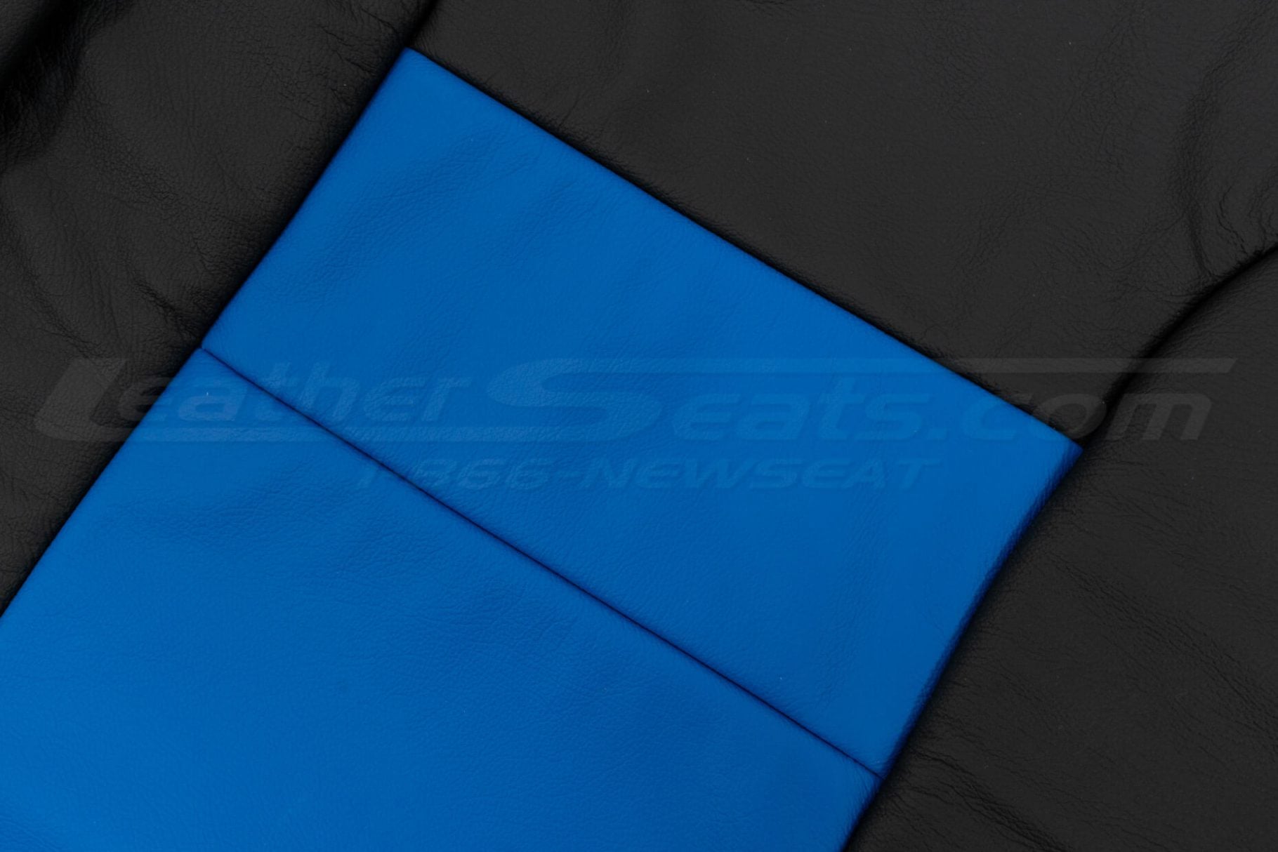 Cobalt blue leather texture on tahoe backrest
