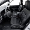 Ford Ranger Crew Cab with aftermarket leather seat covers installed