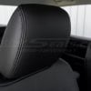 Ford Ranger black leather headrest close-up