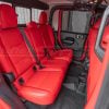 1st gen jeep gladiator sport custom leather seat covers in bright red - installed