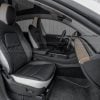 Custom White and Black leather seats for Tesla Model Y