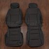 2023-2025 Ford F-250/350/450/550 aftermarket leather seat kit - Black - Diamond - Front seat upholstery