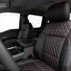 Backrest section of low back bucket seat with diamond quilting