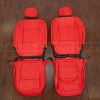 Aftermarket jeep gladiator/wrangler leather uphosltery kit in brigh red - front seat upholstery