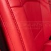 Bright Red stitching on Bright Red leather for jeep