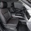 Ford Superduty diamond leather seat covers installed