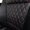 Diamond stitched leather seats. Diamond close-up