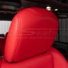 Bright Red leather headrest for jeep gladiator sport and jeep wrangler jl