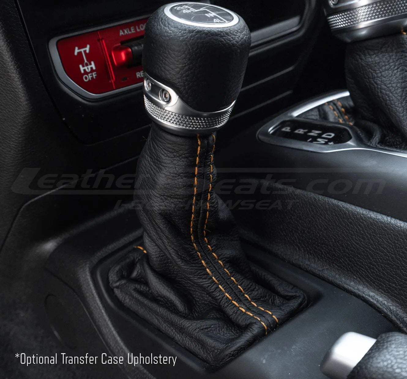 Optional leather transfer case for jeep gladitaor and wrangler