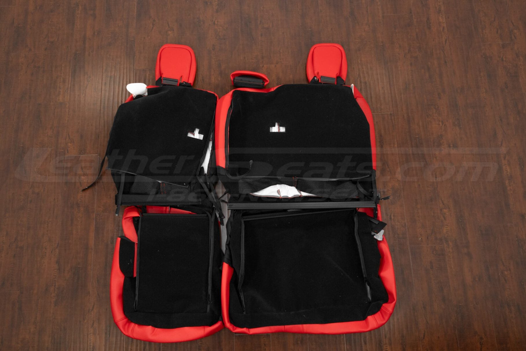 Rear seat gladiator sport seat covers flipped