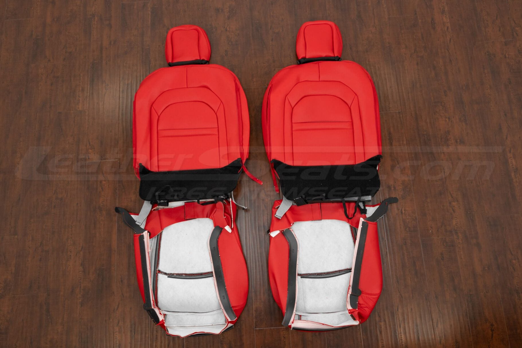 Jeep gladiator sport front seat leather upholstery flipped