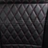 Diamond quilted insert section in Red stitching in Black leather