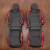 Custom Black and Bright red leather chevy camaro seat covers