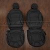 2010-2011 Black Mini Cooper Convertible leather seat covers with red stitching