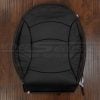 Mini Cooper Convertible leather backrest upholstery in black leather with red stitching