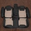 Chrysler 300C custom leather seat covers in Black/Adobe - Rear seat upholstery with bolsters and armrests