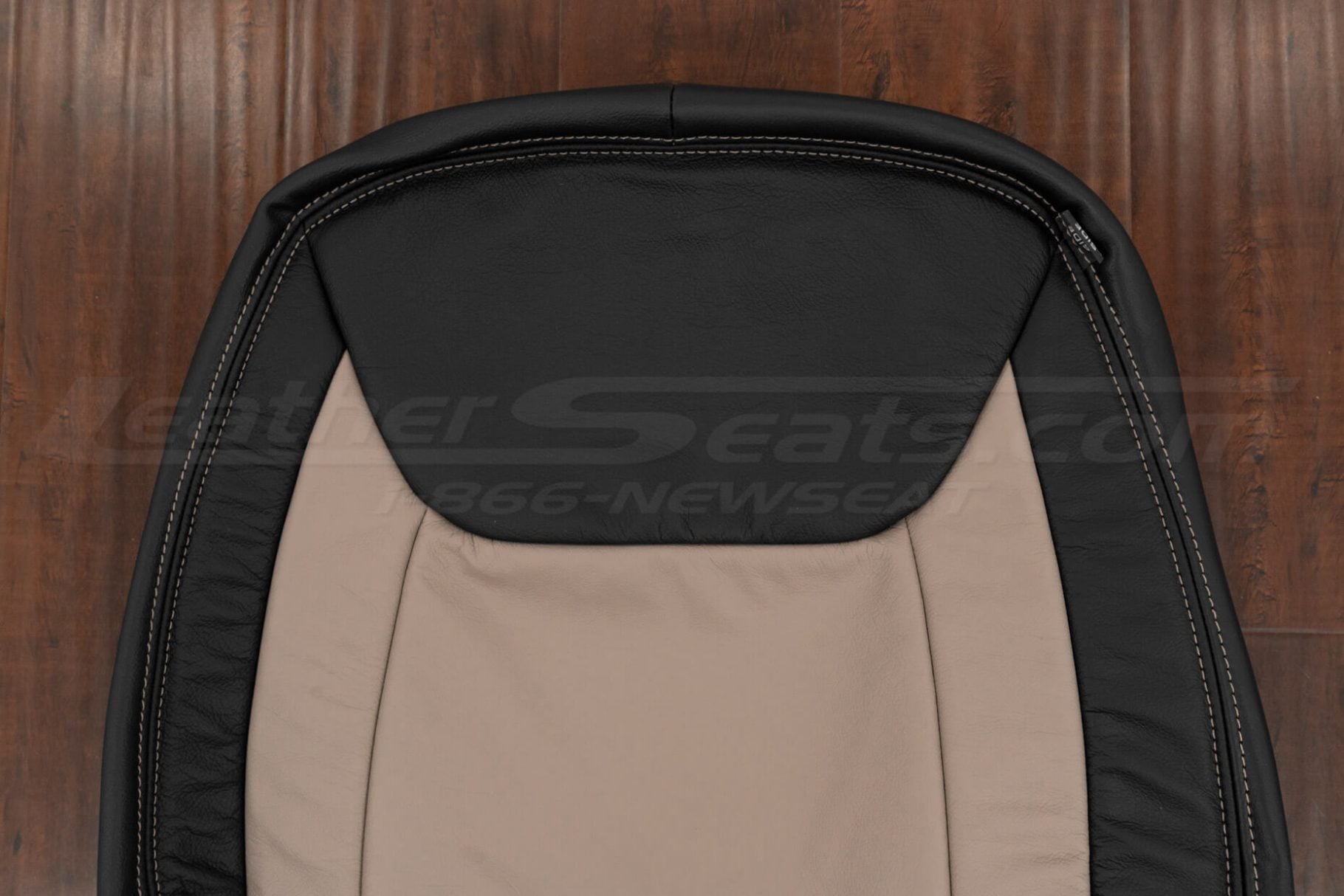 two tone leather backrest uphosltery for chrysler sedan