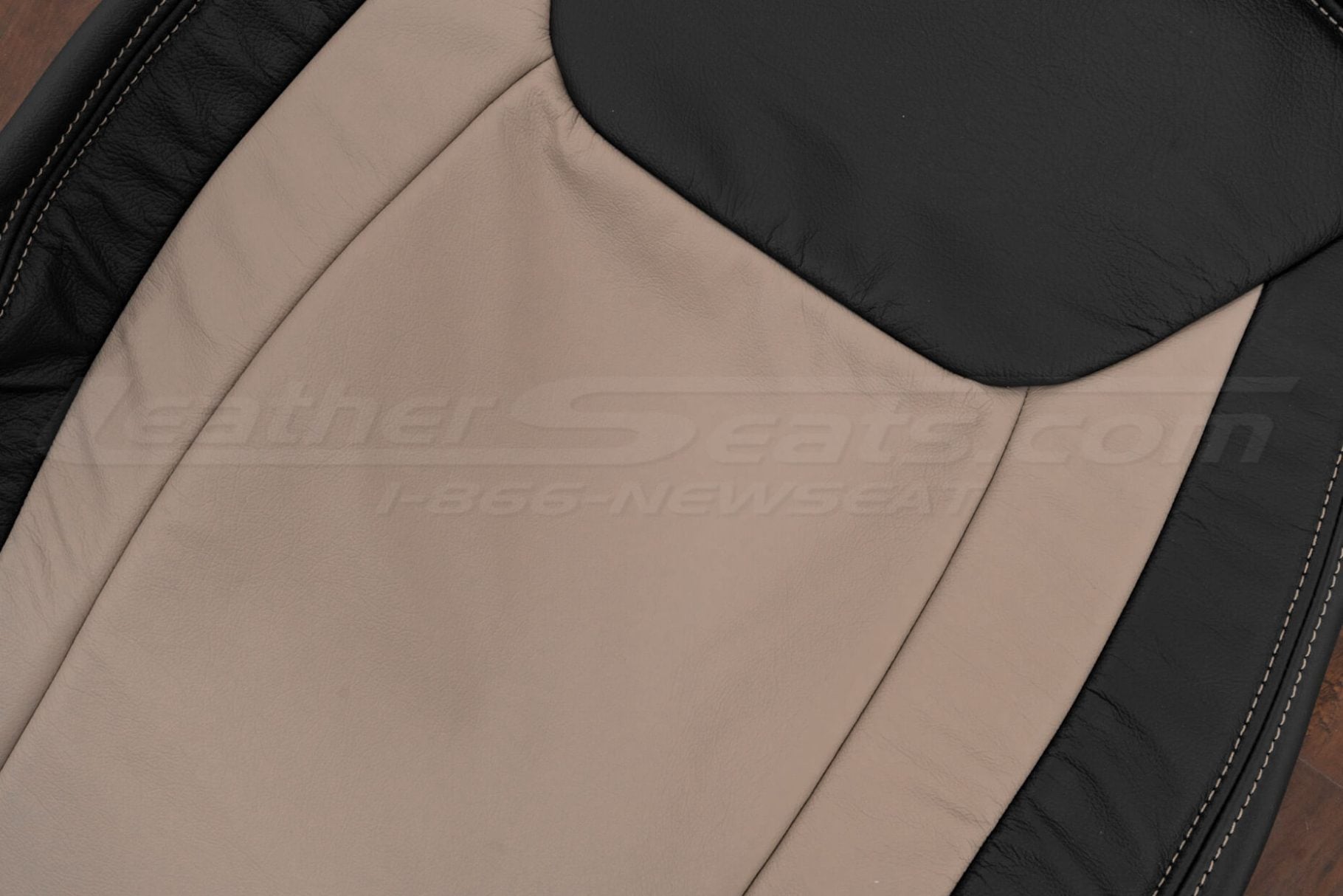 Chrysler 300C aftermarket leather texture close-up