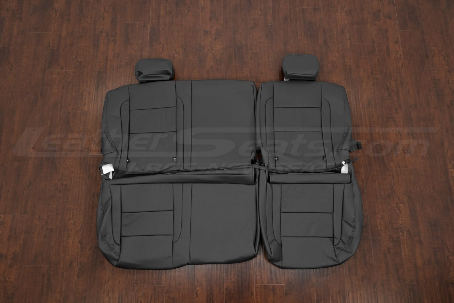 Graphite Nissan Titan leather rear seat leather covers